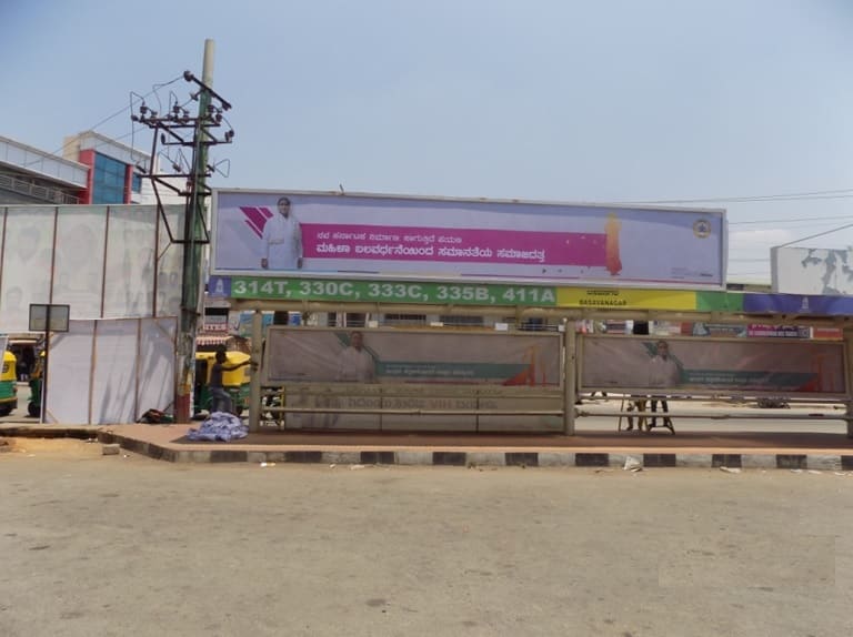 Bus Stop Ads at Vibhutipura Bus Stop in Bengaluru, Best Hoardings Advertising company in Bengaluru